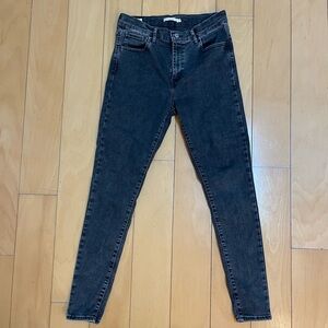 Levi's 720 Super Skinny High Rise Size 31x30 Women's Stretch Jeans Faded Black